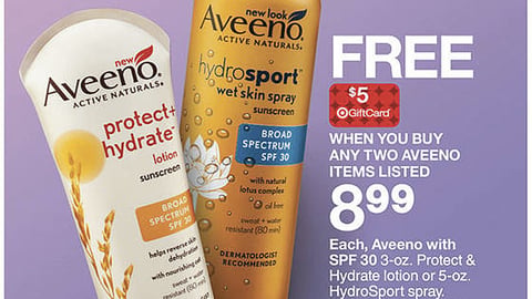 Target Aveeno Incentive Feature