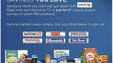 P&G Safeway 'Just for U' Email