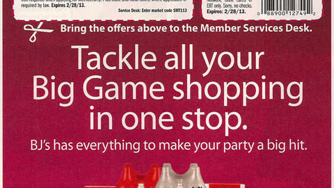 BJ's 'Big Game Shopping' FSI