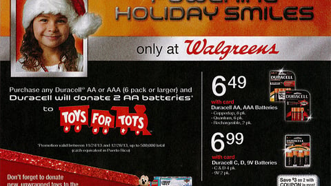 Duracell 'Toys for Tots' FSIs