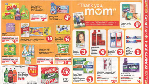 P&G Family Dollar 'Thank You, Mom' FSI