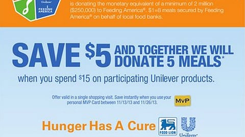 Food Lion Unilever 'Give Back' Feature