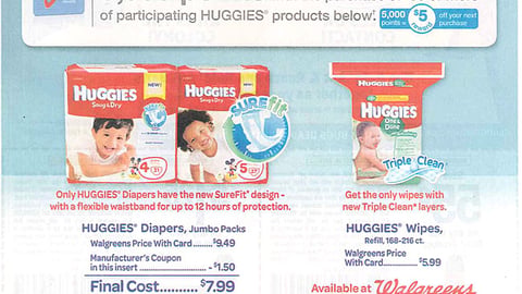 Huggies Snug & Dry Walgreens FSI