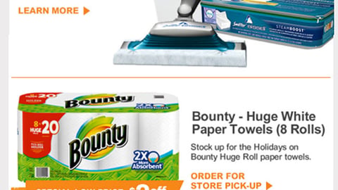 P&G Home Depot 'Season's Cleanings' Email