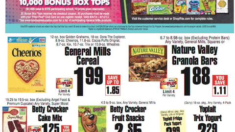 ShopRite General Mills 'Bonus Box Tops' Features