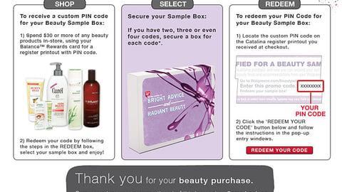 Walgreens 'Beauty Sample Box' Promotion