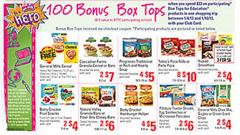 A&P General Mills 'Box Tops' Features