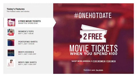 Express 'Hot Date' Valentine's Day Movie Program