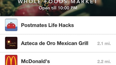 Postmates Delivery App