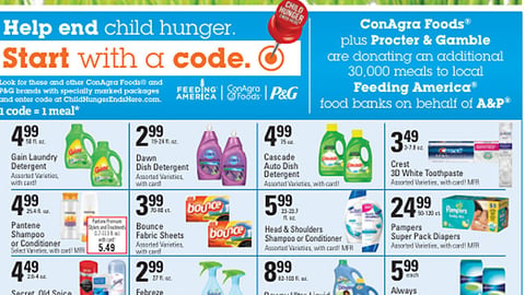 A&P P&G 'End Child Hunger' Features