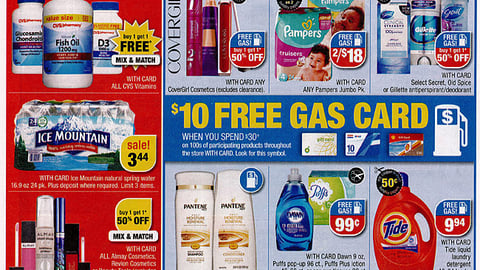 CVS P&G '$10 Gas Card' Feature 