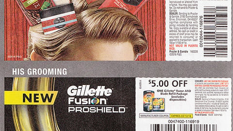 Gillette 'Shields While You Shave' FSI