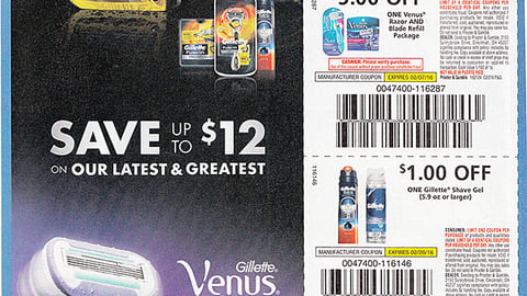 Gillette 'Shields While You Shave' FSI