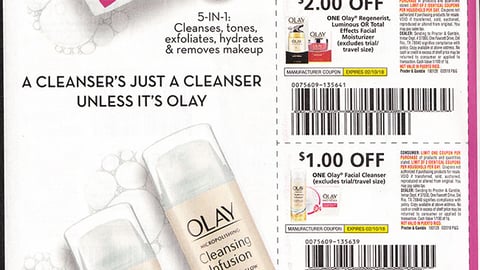 Olay 'A Cleanser's Just A Cleanser' FSI
