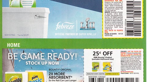 Febreze 'Super Bowl Ready' FSI