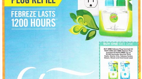 Febreze 'Free Plug Refill' FSI