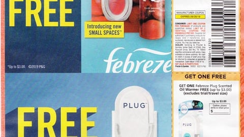 Febreze 'Free Plug Warmer' FSI