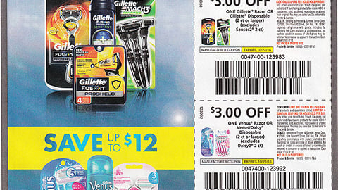 Gillette 'Score Big Savings' FSI
