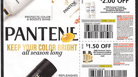 Pantene 'Keep Your Color Bright' FSI