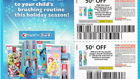 Crest 'Brushing Routine This Holiday Season' FSI