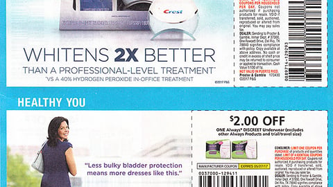 Crest 'Whitens 2X Better' FSI