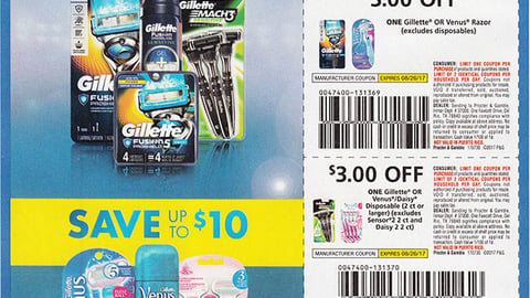 Gillette Venus 'Score Big Savings' FSI