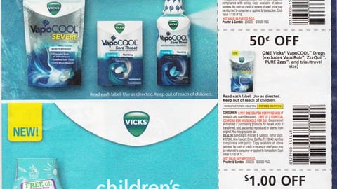 Vicks 'Free Of' FSI