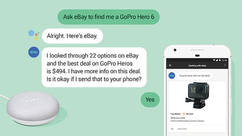 Google Assistant 'Ask eBay' Service