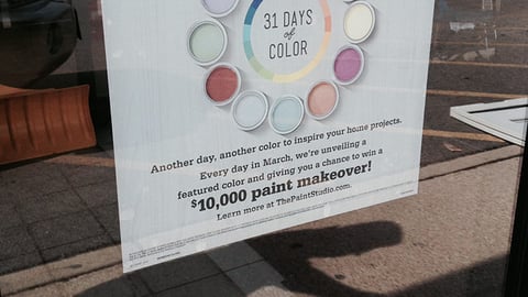 Ace Hardware '31 Days of Color' Window Cling
