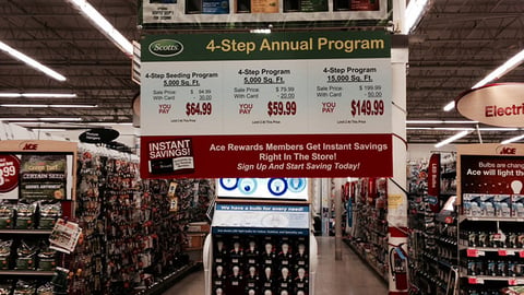 Scotts Ace ‘4-Step Program’ Ceiling Banner 