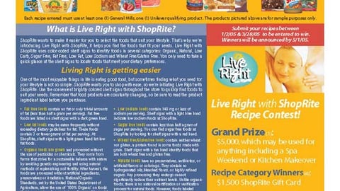 ShopRite/Unilever/General Mills Feature