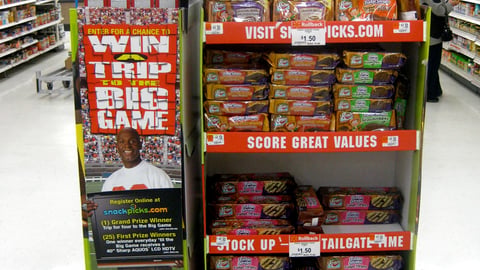 Cheez-It 'Big Game' Sweeps Floorstands