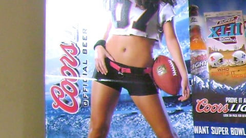 Coors Light Super Bowl Standee