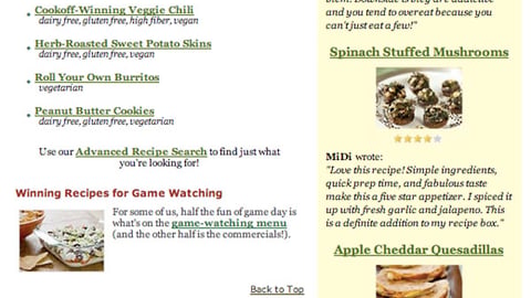 Whole Foods 'Flavors' Game Day Email