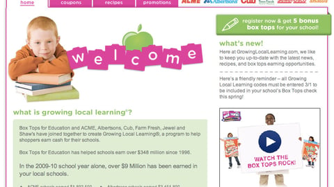 Supervalu General Mills 'Growing Local Learning' Home Page
