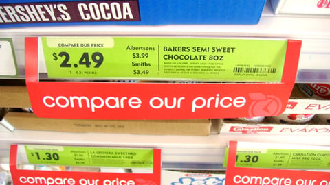 Fresh & Easy 'Compare Our Price' Signs