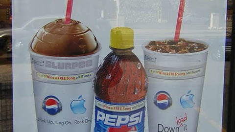 7-Eleven Pepsi iTunes Window Sign
