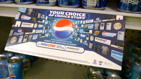 Pepsi Stuff Shelf Sign