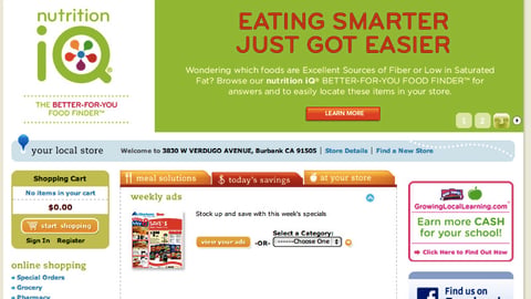 Albertsons 'Nutrition iQ' Leaderboard Ad