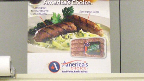 Pathmark America's Choice Counter Card