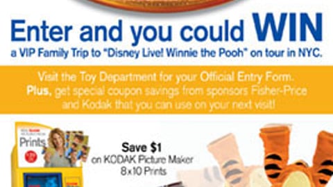 Kmart Winnie the Pooh Sweeps Sign