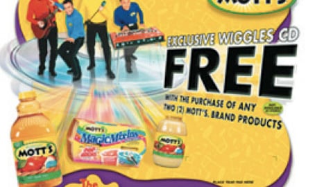 Mott's Wiggles CD Counter Card