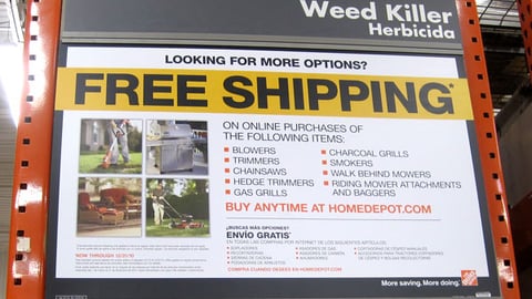 Home Depot 'Free Shipping' Side Panel