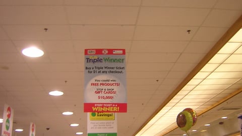Stop & Shop Jimmy Fund Ceiling Hangers