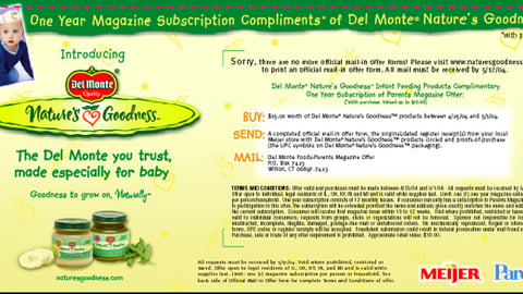 Meijer/Del Monte Shelf Sign