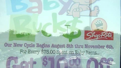 ShopRite/Pampers Window Cling