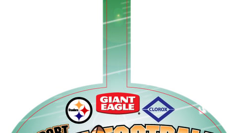 Giant Eagle/Clorox Youth Football Shelf Sign