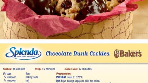 Splenda/Baker's Recipe Card
