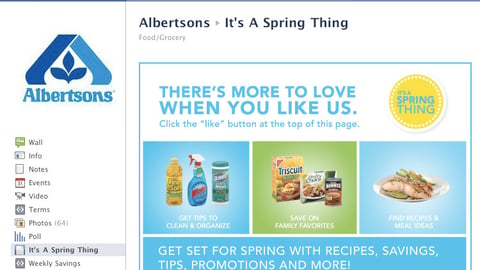 Albertsons 'Spring Thing' Facebook Page