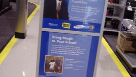 Best Buy Magic Johnson Signage